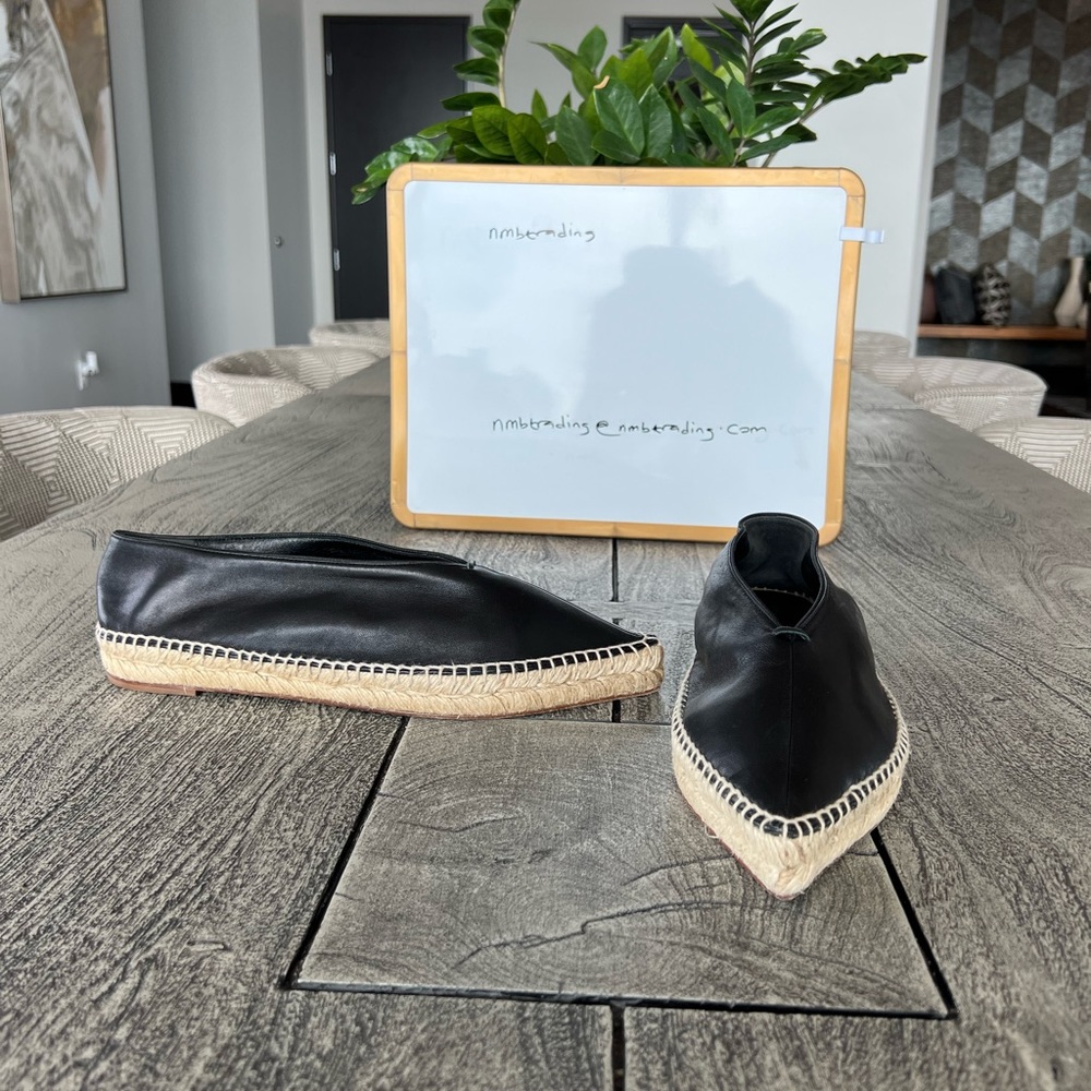 Celine made in Italy soft Italian leather 10M(40) pointed toe espadrilles flats - Picture 9 of 16